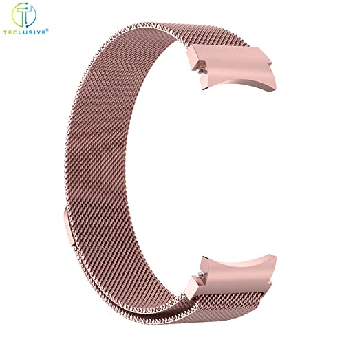 T TECLUSIVE Magnetic Chain Strap Band Compatible for Galaxy Watch 6 5 / Watch 4 / Galaxy Watch 5 Pro/Galaxy Watch 4 Classic | Adjustable Magnetic Precise Curved Fitting with No Gap (Rose Gold) - Image 4