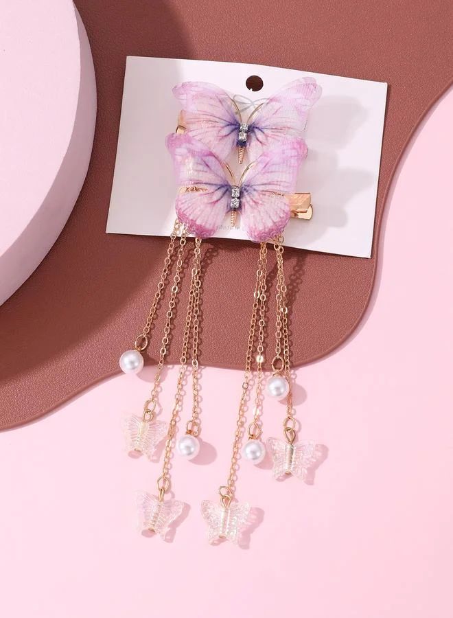 Take Two Set of 2 - Butterfly Chain Hair Clip