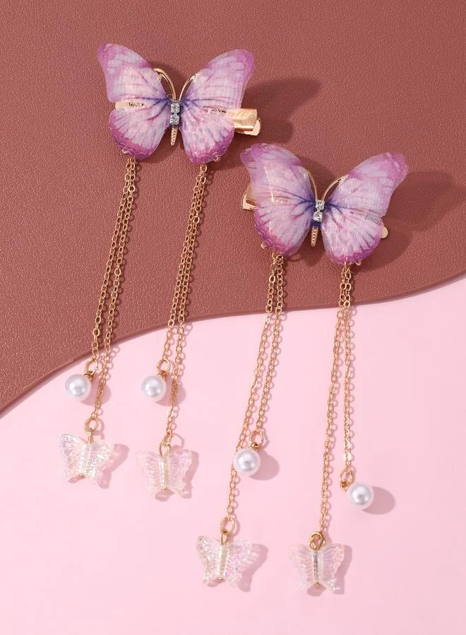 Take Two Set of 2 - Butterfly Chain Hair Clip