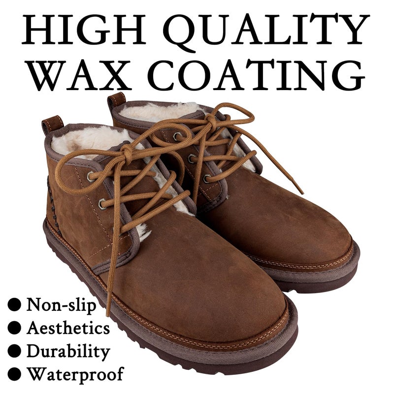 Endoto Round Shoe Laces for UGG Neumel Boot,Shoelaces Replacement Laces for UGG(Color:Brown,Size:39Inch) - Image 3