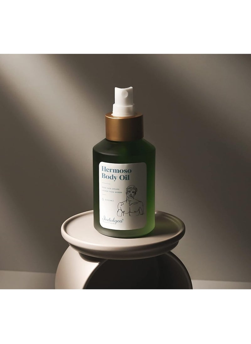 Indulgeo ESSENTIALS INDULGEO ESSENTIALS Hermoso Body Oil 100Ml With Oud Oil Lightweight Formula  - Image 5