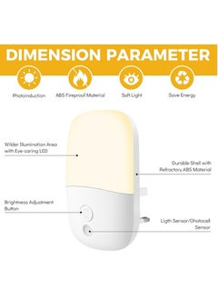 ELFSA 2-Pack Motion Sensor Dimmable Night Light, Night Lights Plug into Wall, LED Adjustable Brightness Wall Light for Kids Bedroom, Bathroom, Hallway, Kitchen, Stairway  - Image 5