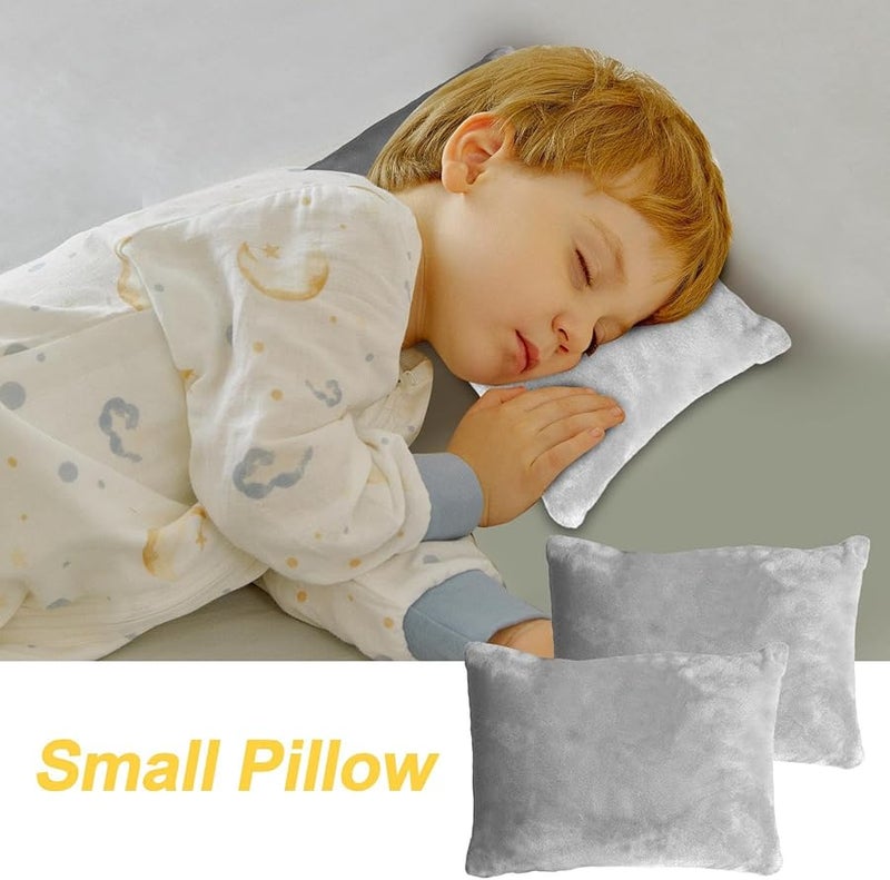 وسادة سفر رمادية مقاس 11 × 7 بوصة لدعم المعصم والخصر والركبة للسرير والكرسي والأريكة والمكتب والتخييم - Image 2