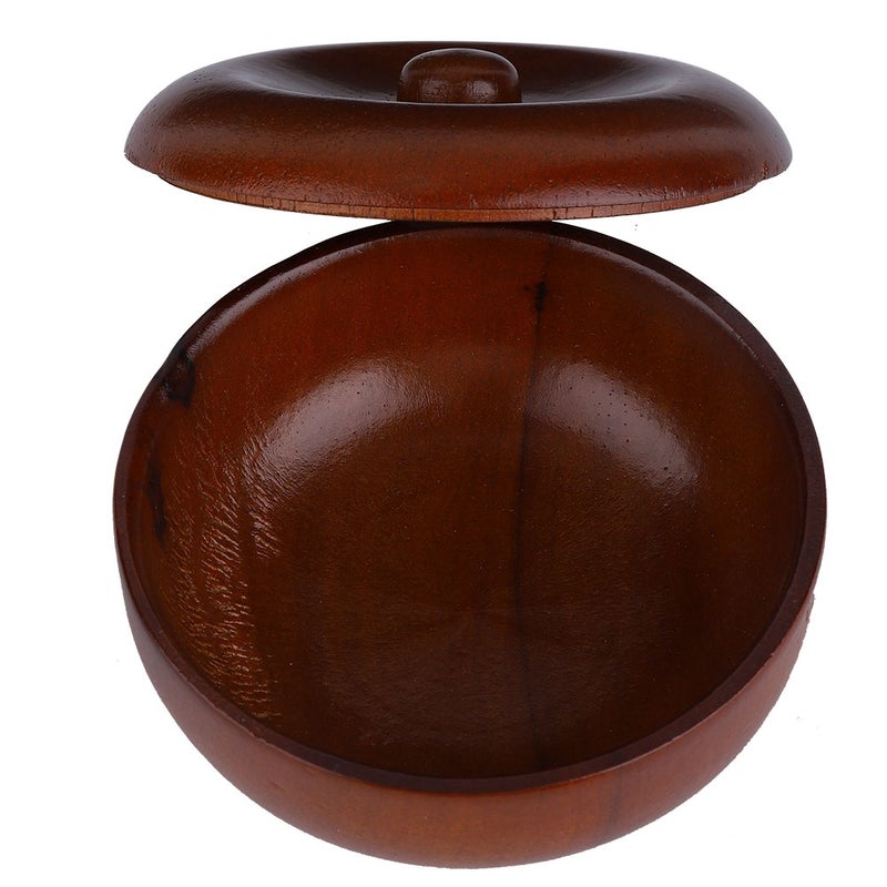 Rubber Wood Shaving Soap Cream Bowl Men Foaming Shaving Bowl with Cover - Image 3