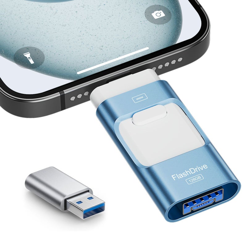 محرك أقراص USB فلاش وردي بسعة 256 جيجابايت وصولاً إلى سرعة عالية لـ iPhone iPad Android الكمبيوتر الشخصي - Image 3