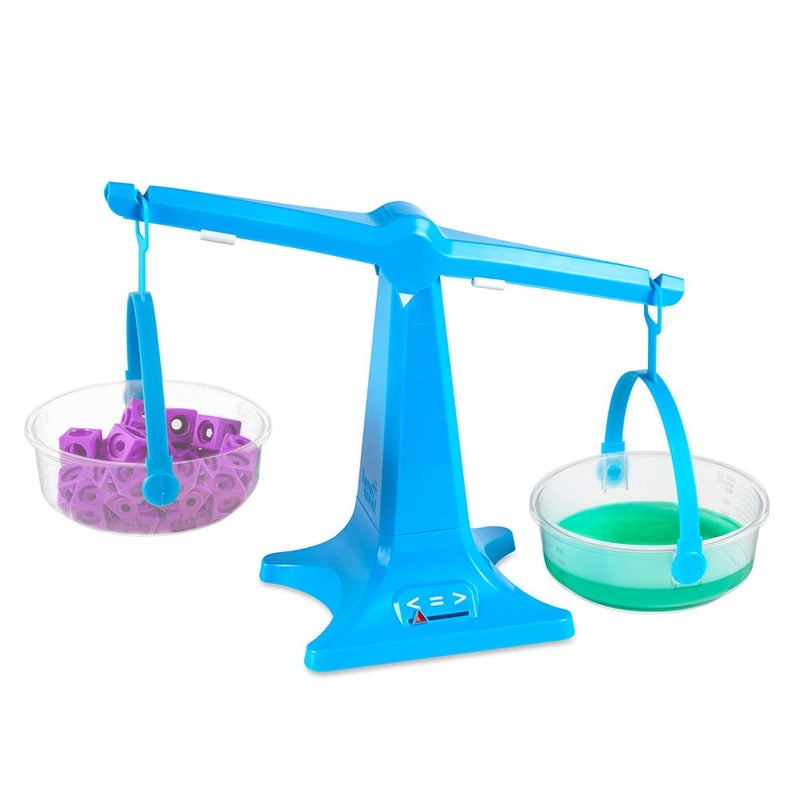 hand2mind hand2mind Blue Nestable Pan Balance Clear Double Balance Scale for Kids Weight Scale for Liquids and Solids Easy to Assemble Space Saving Storage Base Balance Scale for Classroom Set of 1 - Image 5