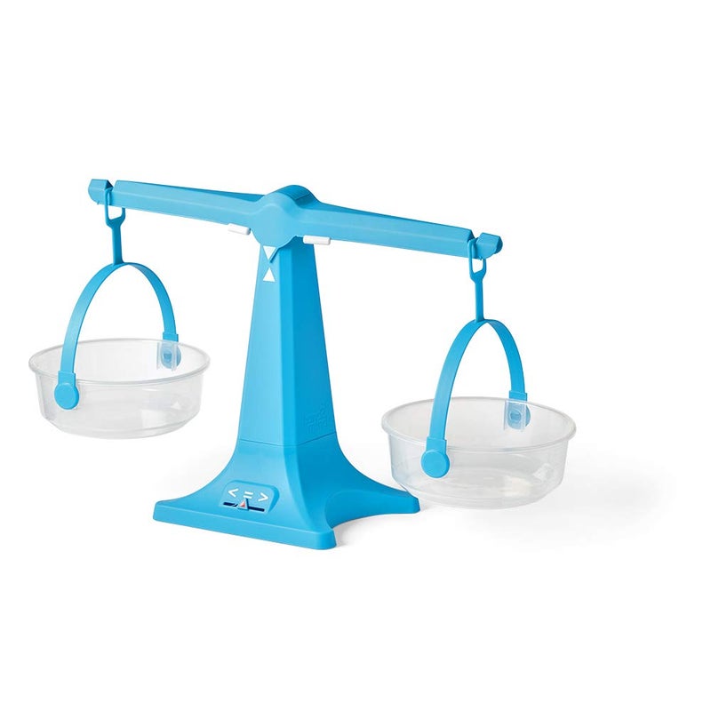 hand2mind hand2mind Blue Nestable Pan Balance Clear Double Balance Scale for Kids Weight Scale for Liquids and Solids Easy to Assemble Space Saving Storage Base Balance Scale for Classroom Set of 1 - Image 3