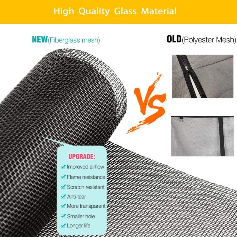 LIAMST Garage Door Screen for 1 Car Garage Doors 8x7FT- Reinforced Fiberglass Door Screen,Stronger High Energy Magnets ， Magnetic Screen Door - Image 4