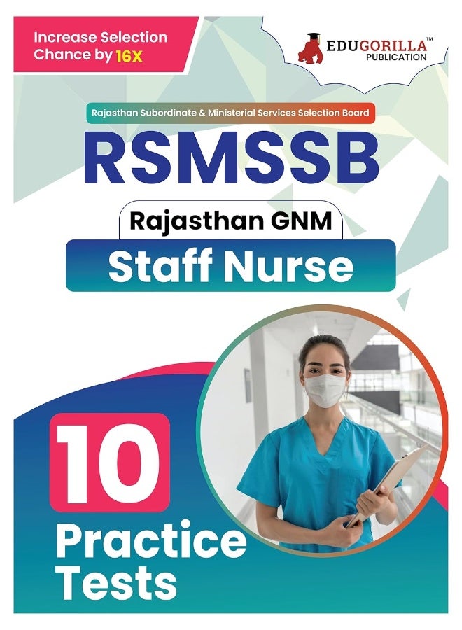 RSMSSB GNM - Staff Nurse (English Edition) Exam Book | Rajasthan Staff Selection Board | 10 Full Practice Tests with Free Access To Online Tests  - Image 1