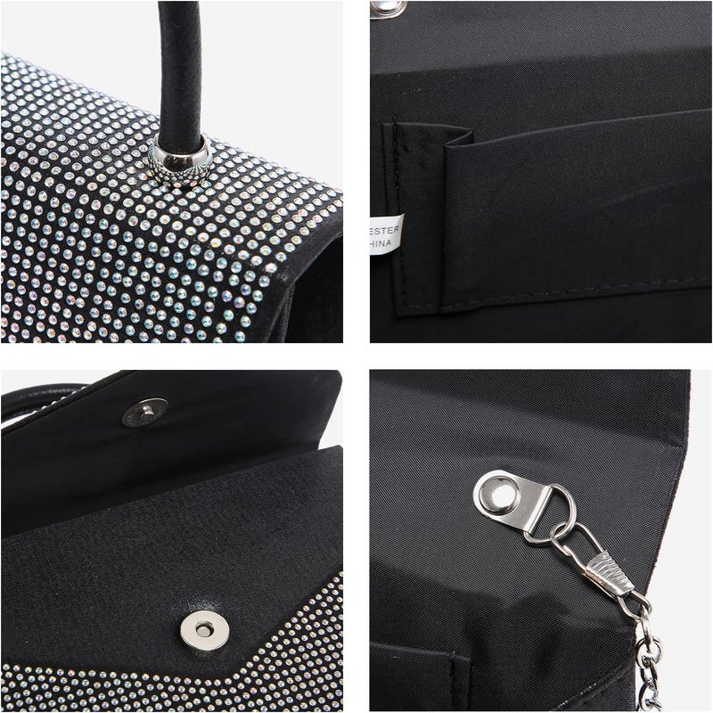 DASEIN Women's Evening Bag Party Clutches Wedding Purses Cocktail Prom Handbags with Frosted Glittering - Image 5