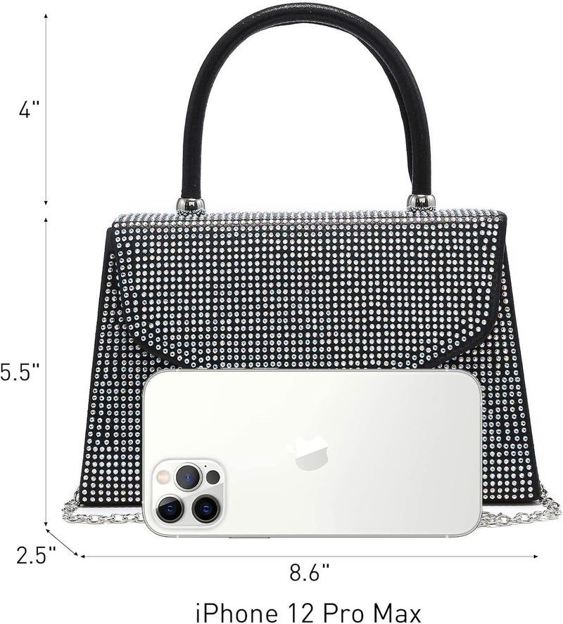 DASEIN Women's Evening Bag Party Clutches Wedding Purses Cocktail Prom Handbags with Frosted Glittering - Image 4