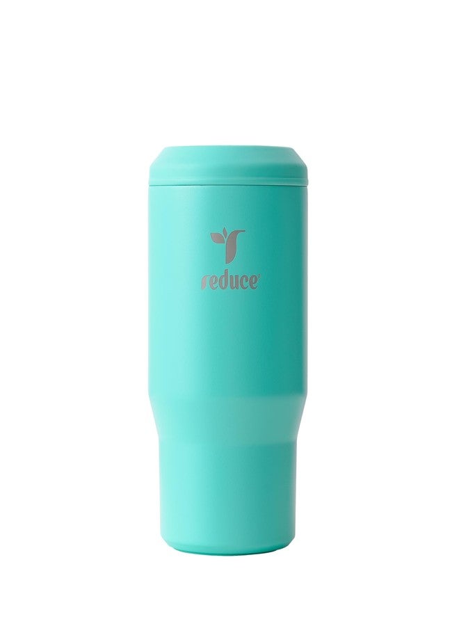 Reduce 4-in-1 Drink Cooler - Versatile Can & Bottle Holder with Vacuum Insulation - Keeps Drinks Cold Up to 4 Hours - Includes Bottle Opener - Fits Cupholders & Dishwasher Safe - 14oz - Ocean Breeze - Image 1