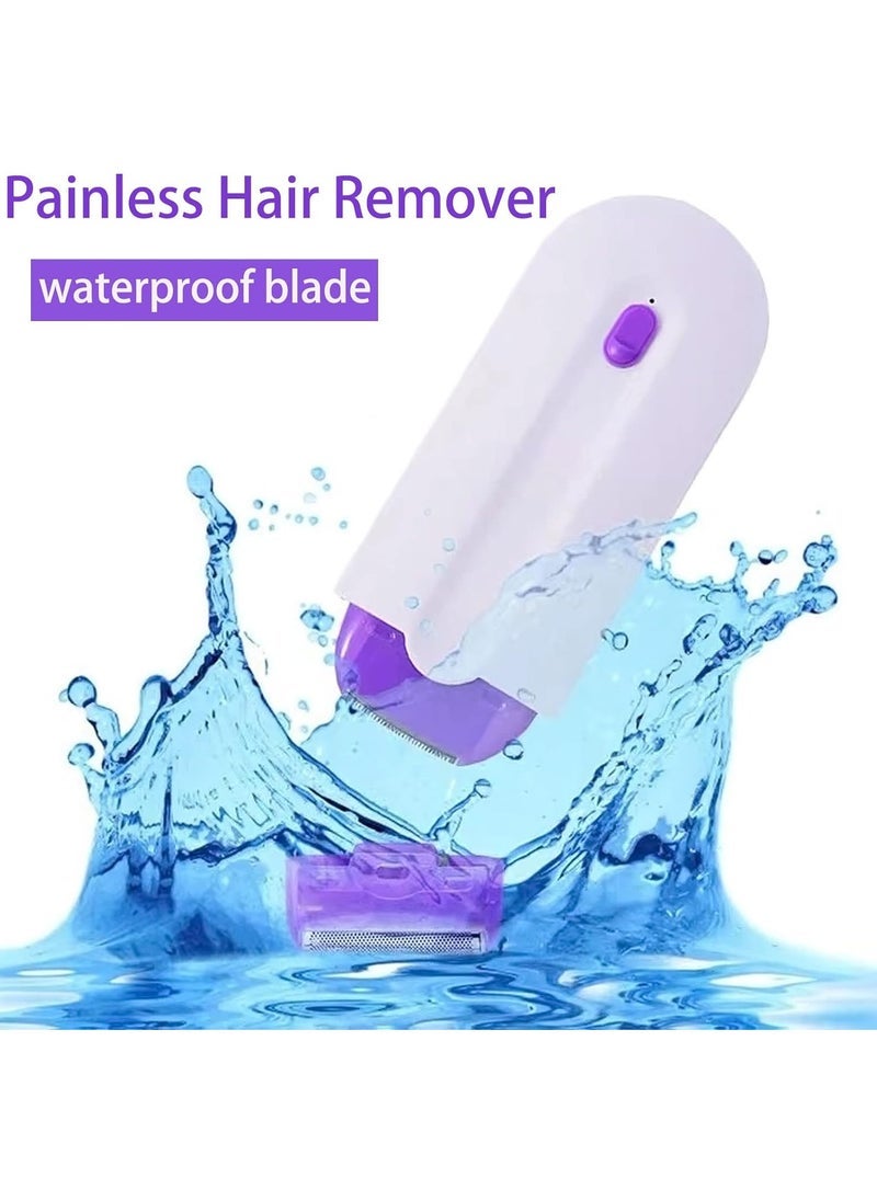 ELTRAZONE 2 Pcs Silky Smooth Hair Eraser/Epilator for Women – Painless Light-Based Hair Removal Tool, Suitable for Face, Arms, Legs, Bikini Line – Gentle on All Skin Types, Easy to Use, Portable Design for Travel, Rechargeable, Fast and Long-Lasting Results - Image 2