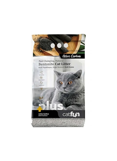 CatFun Plus Clumping Cat Litter, Active Carbon 5L