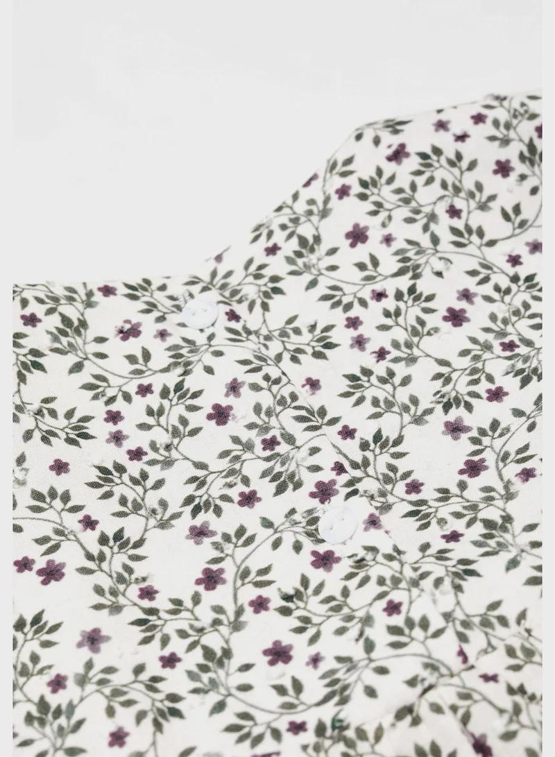 MANGO Kids Floral Print Top