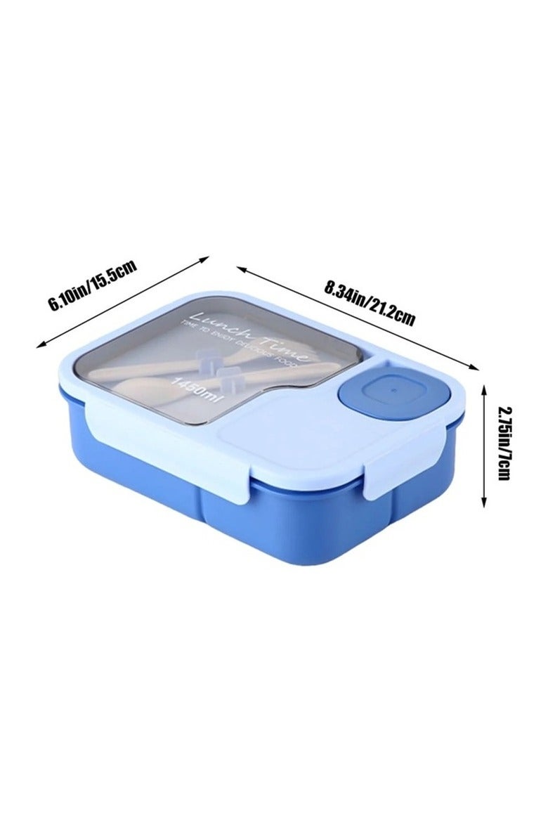 DANDY Lunch Box 1450ml 3 Compartments Student Sealed Adult With Spoon And Fork Leak Proof Microwavable - Image 4
