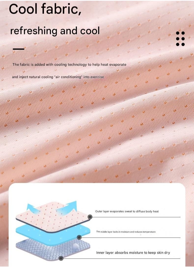 Generic - Cold Feeling Sports Wristband With Sweat Wiping Wrist Towel For Women Twisted Wrist Badminton Basketball Wristband Fitness Ice Silk   M - Image 1