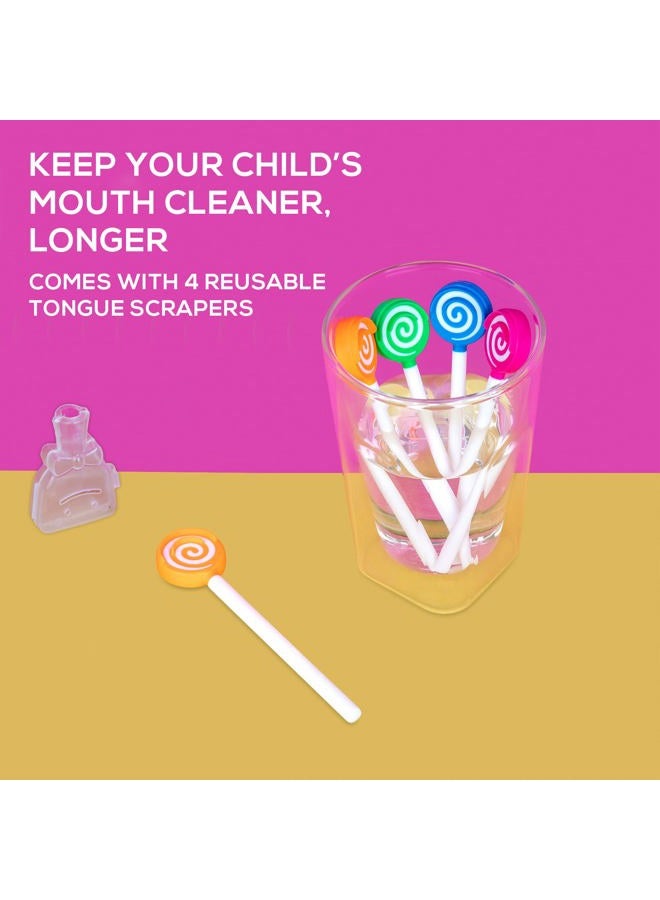 55Dental Kids Tongue Cleaner With Smiley Cover - Orange - Image 5