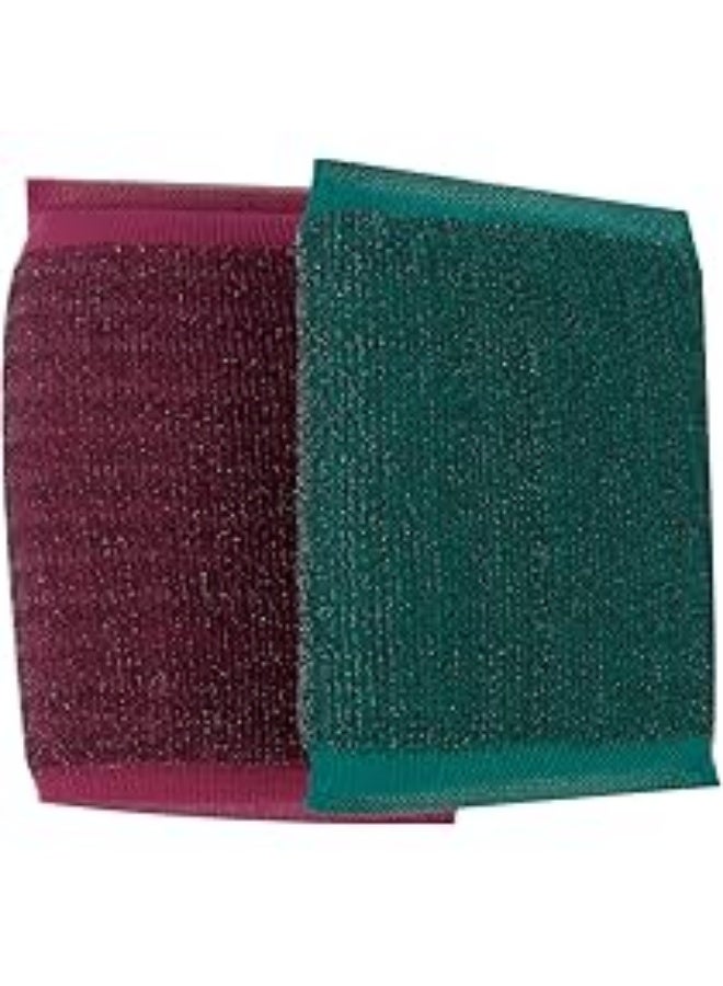 الروماني - إسفنجات تنظيف فاخرة من الفولاذ المقاوم للصدأ (مجموعة من قطعتين) عدد 2 قطعة - Image 2