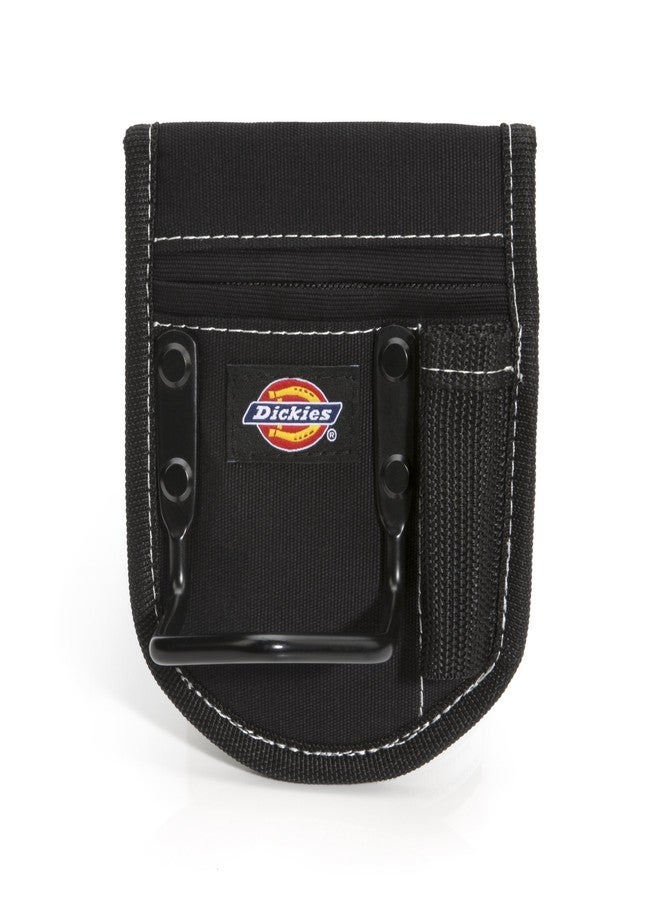 Dickies 2-Compartment Hammer Holder for Tool and Work Belts, Durable Canvas, Includes Tool Loop and Pocket, Fits up to 4.5-inch Belts, Black - Image 1