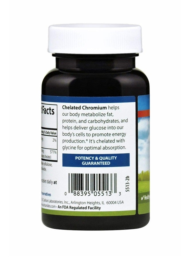 Carlson Chelated Chromium, 200 mcg, Superior Absorption, Healthy Metabolism, Energy Production & Optimal Wellness, 300 Tablets - Image 4