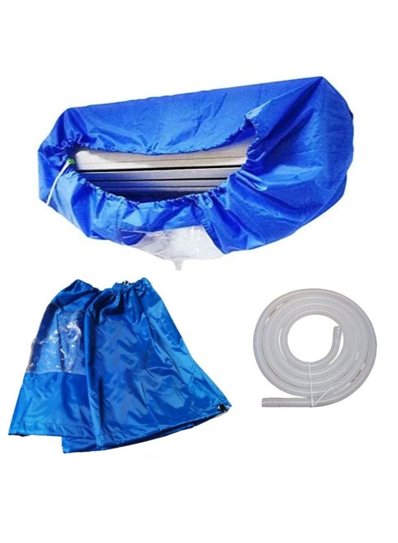 Air Conditioner Cleaning Cover Dust Washing Bag for large size 2P-3P Wall Mounted AC Service with pipe  - Image 1