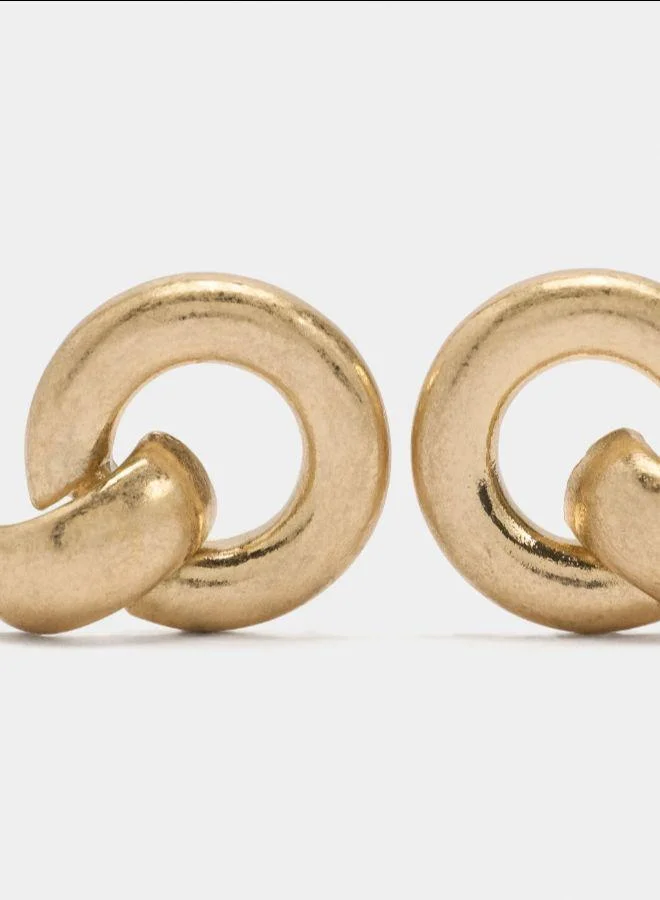 بارفوا أقراط ذهبية بحلق ذهبي