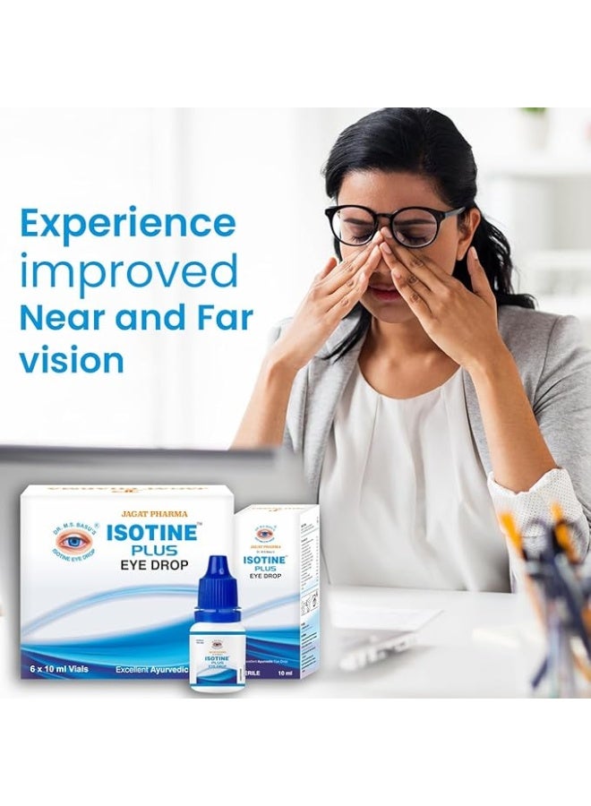 Jagat Pharma Isotine Plus Eye Drop Isotine Plus For Serious Problems With Goodness Of Ayurvedic Herbs -Amla, Chandan, Ashwagandha & Palash |100% Ayurvedic (10Ml) -Ayush Certified - Image 3