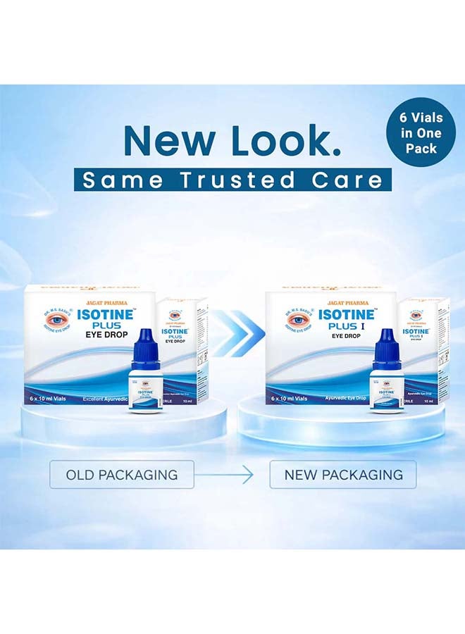 Isotine Plus Eye Drop Isotine Plus For Serious Problems With Goodness Of Ayurvedic Herbs -Amla, Chandan, Ashwagandha & Palash |100% Ayurvedic (10Ml) -Ayush Certified