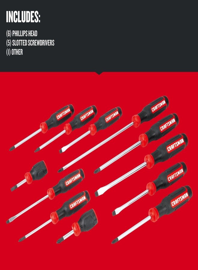 CRAFTSMAN Bi-Material Assorted Screwdriver Master Set, 12 Piece (CMHT65301) - Image 2