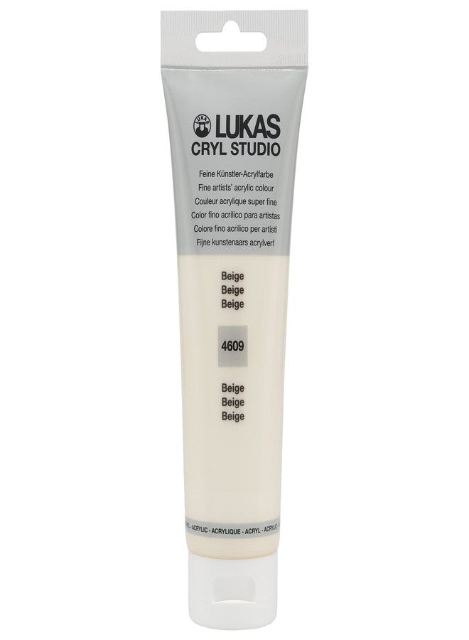 Lukas CRYL Studio Artist Acrylic Paint, Beige, 125 ml Tube - High Pigment Acrylic Paints for Canvas Painting, Large Scale Works - Medium-Viscosity, Water-Mixable, Fast Drying - Image 1