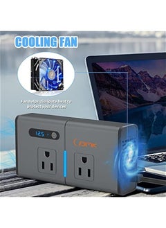 ANKOVO 200W Car Power Inverter - Car Plug Adapter Outlet Charger, DC 12V to 110V Car Inverter with USB Ports (1.2A&2.4A), QC3.0 USB, Type C - Black  - Image 4