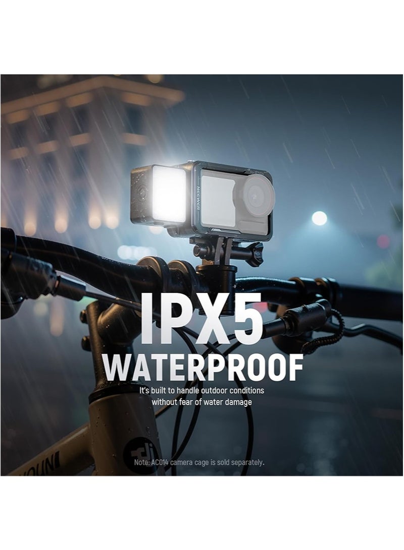 Neewer Magnetic LED Camera Light，Compatible With DJI Osmo Action 3/4/5 Pro Camera Gimbals，Accessory Extension Adapter，Plastic Mini Light Attachment，5600k Color Temperature，CRI 95+ - Image 4