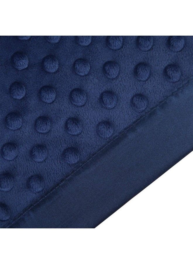 Pro Goleem - Baby Soft Minky Dot Blanket With Silky Satin Backing Baby Gifts For Boys And Girls (Navy Blue 30’’ X 40’’) - Image 1