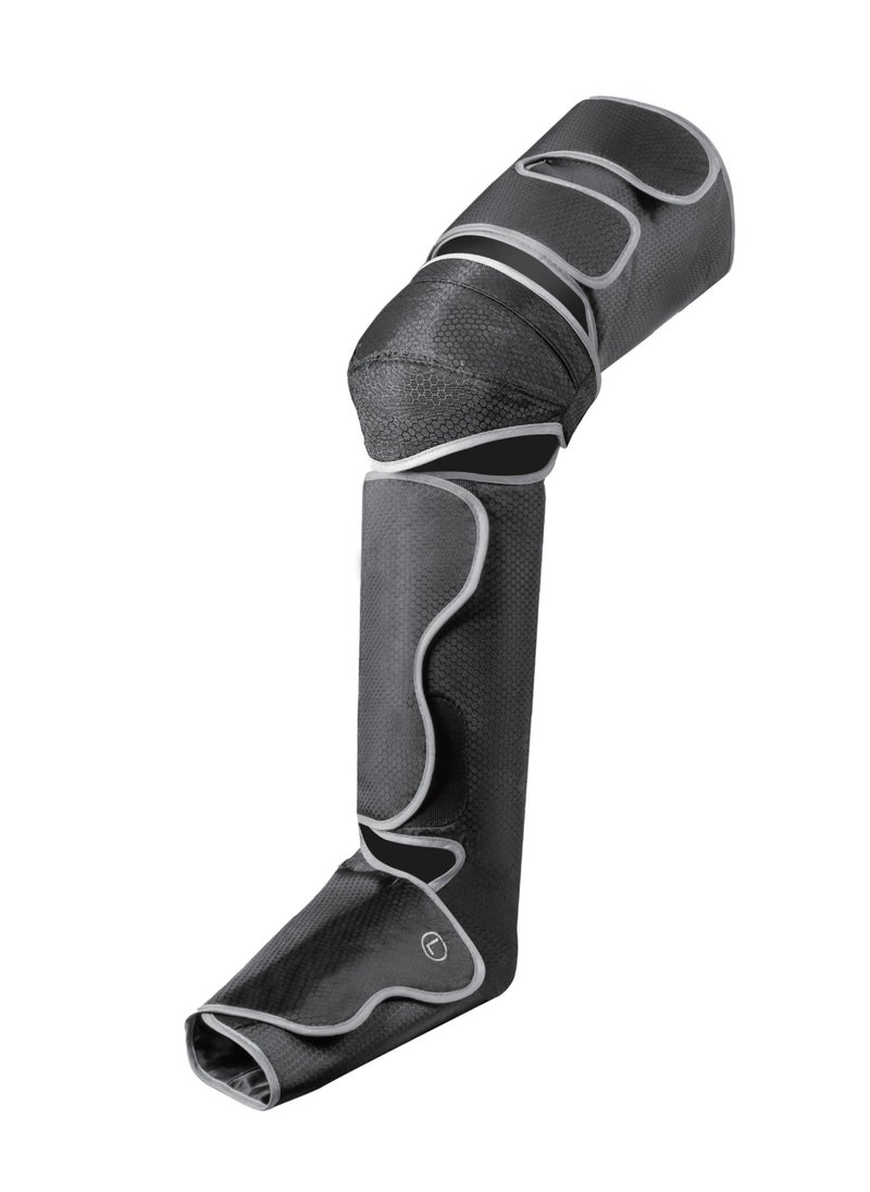 GEEPAS 3-in-1 Foot, Calf and Thigh Massager| 6 Modes, with Adjustable Straps, 20 Minutes Timer, 2x2 Airbags | 3 Vibration Levels and Intensity Selection| Ideal for Athletes, Seniors, Perfect for Reducing Muscle Tension and Pain| 2 Years Warranty GM86096UK Black  - Image 2