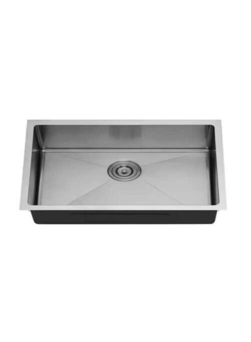 SUIZAK Single Bowl Kitchen Sink, Model SZ8045 1B - SZS0902015, Stainless Steel 304 Grade, Radius 10 Design, Sound Pad & Undercoating, 800 × 450 × 220 mm Dimension - Image 1