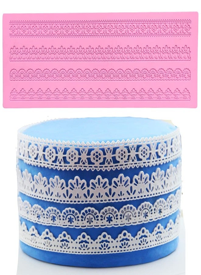 Anyana Embossing Mat Lace Band Silicone imprint Fondant impression Sugar Paste Mould Cake Decoration Tools Kitchen chocolate Sugar Paste Baking Mold Cookie Pastry - Image 1