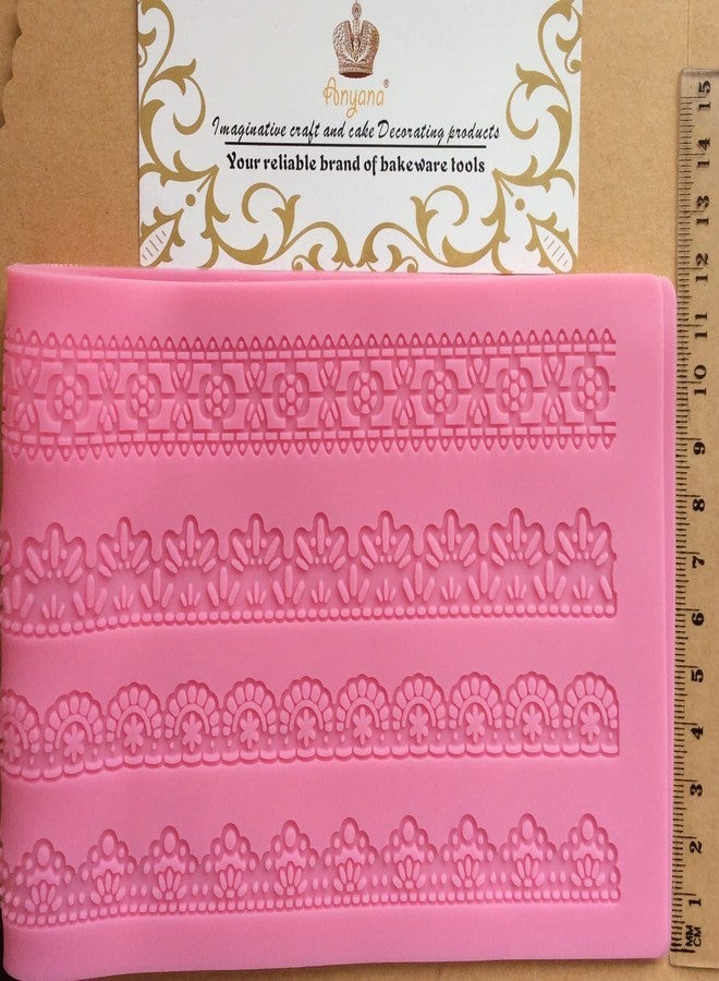 Anyana Embossing Mat Lace Band Silicone imprint Fondant impression Sugar Paste Mould Cake Decoration Tools Kitchen chocolate Sugar Paste Baking Mold Cookie Pastry - Image 5