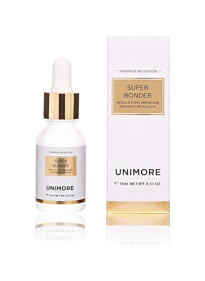 UNIMORE - Lash Bonder for Eyelash Extensions/Lash Glue Accelerator Max Solution Glue Aid/Speed Up Cure Time for Low Humidity and Slow Drying Adhesive/Booster and Activator with Sealer Effect 15ml - Image 1