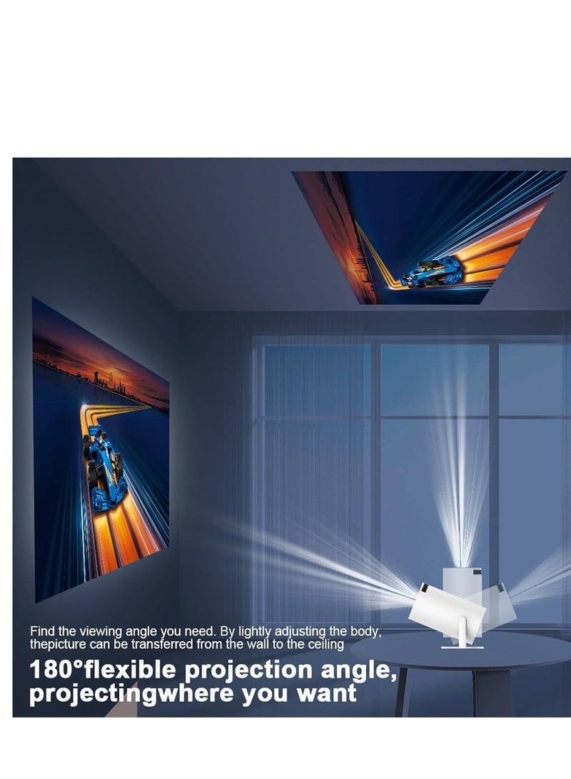 V2COM Projector 4K Compatible For Android 11 Dual Wifi6 200 ANSI Compatible For Allwinner H713 BT5.0 1080P 1280 * 720P Home Cinema Outdoor Portable Projetor (Color : Hy300, Size : UK Plug)
