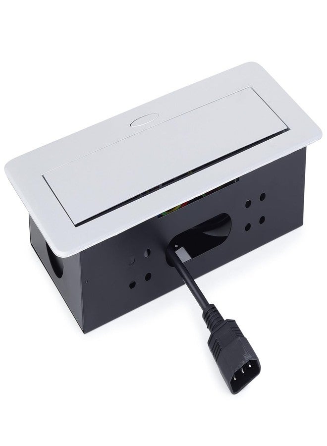 كول كولد مقبس طاقة منبثق من COOLCOLD مزود بثلاثة منافذ تيار متردد عالمية ومنفذي RJ45 LAN | شريط طاقة مخفي يُوضع على سطح الطاولة مع غطاء قلاب | مقبس مكتبي معياري لطاولة اجتماعات المكتب، ومحطة العمل، والمنزل - Image 4