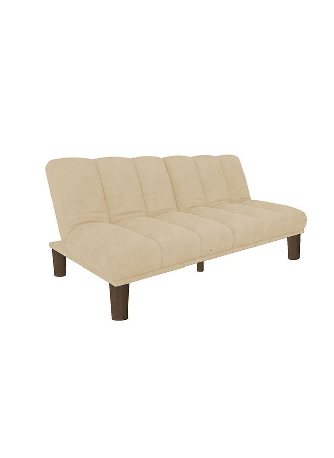 House One Soso | 3-Seater Sofa Upholstered In Velvet 180x84x94 cm  - Light Beige - Image 2