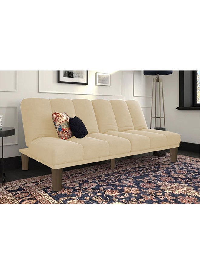 House One Soso | 3-Seater Sofa Upholstered In Velvet 180x84x94 cm  - Light Beige - Image 1