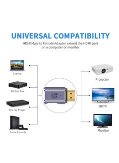 SYOSI 8K HDMI Adapter, HDMI 90 Degree Adapter, 2.1 Male to Female Adapter, 48Gbps UHD HDMI Extender Connector Supports High Speed Video and Audio for HDTV, Laptop, 2pcs  - Image 4
