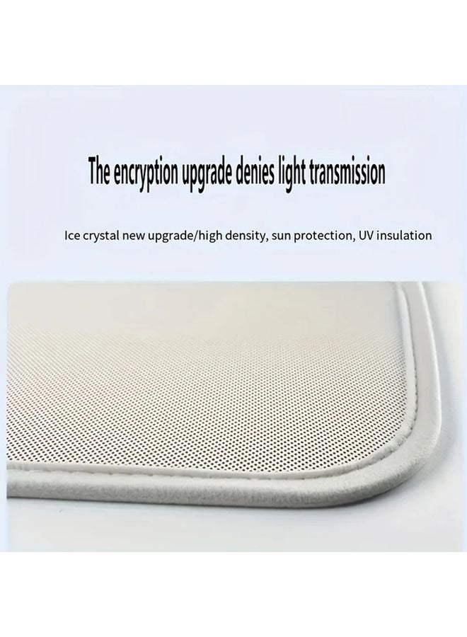 Grayish White Sunroof Sunshade For Tesla Y 2020 2024 With UV Protection - Image 5