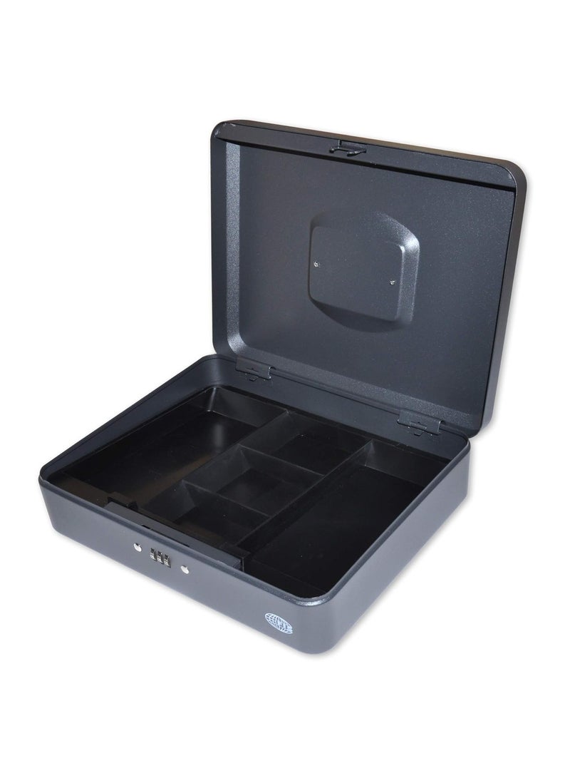 FIS Cash Box with Number Lock 12 Inch, Matt Finish Black Color - FSCPTS0017BK - Image 2