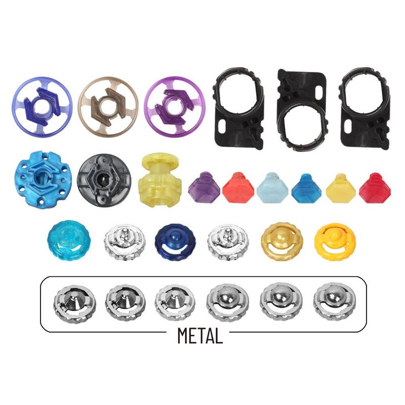STJOYOPY 27 Pieces Bey Metal Fusion 4D Gyro Game Accessories Spinning top Toys Parts - Image 3