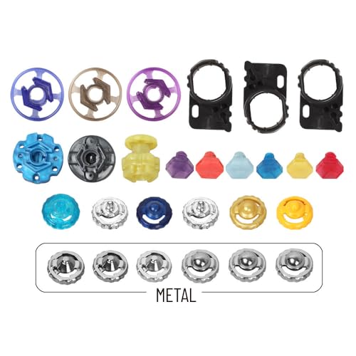 STJOYOPY 27 Pieces Bey Metal Fusion 4D Gyro Game Accessories Spinning top Toys Parts - Image 1