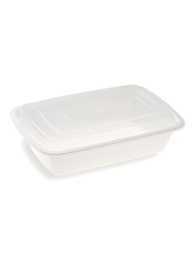 Restaurantware - Restaurantware-Asporto 24 Ounce Take Out Containers, 100 Food Containers With Lids - Microwavable, Disposable, White Plastic To Go Food Containers, No BPA, For Take Out And Delivery - Image 1