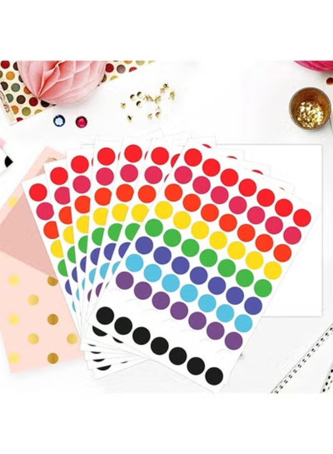 fantasize 1260Pcs Coloured Dot Stickers Round Sticker Coded Label Sticker, Self-Adhesive Coding Circle Dot Stickers, 0.75 inches Round Colored Label Stickers for School Item Classification - Image 4